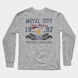 rusty motorcycle mechanic sign Long Sleeve T-Shirt